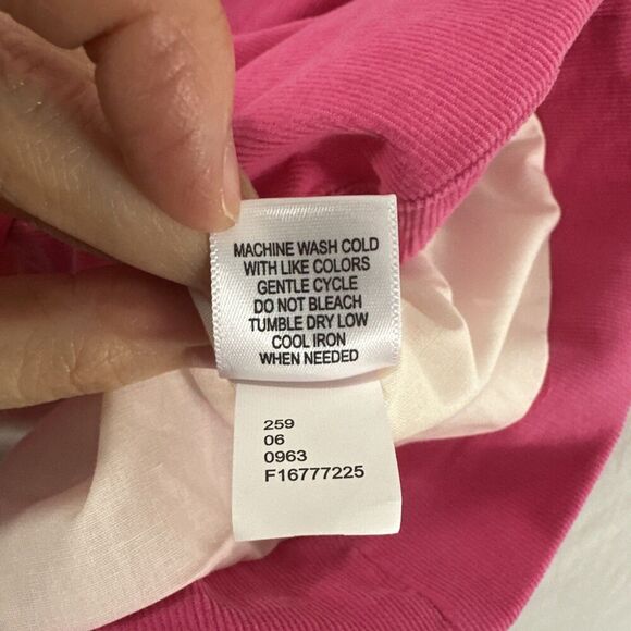 Isaac Mizrahi Pink Corduroy Barbiecore Blazer Jacket Career Womens Size M Career - Picture 11 of 13